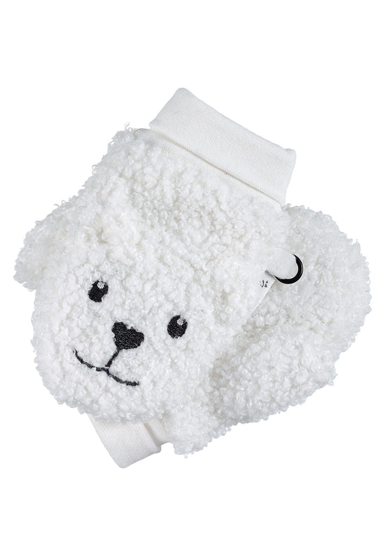Sterntaler Fäustling aus Teddyflausch mit Tiergesicht Eisbär Weihnachtsangebot