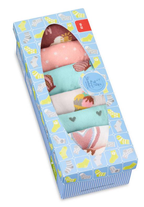 Sterntaler Kindersocken 7er-Box Mädchen in Hellgrau melange Riesige Rabatte