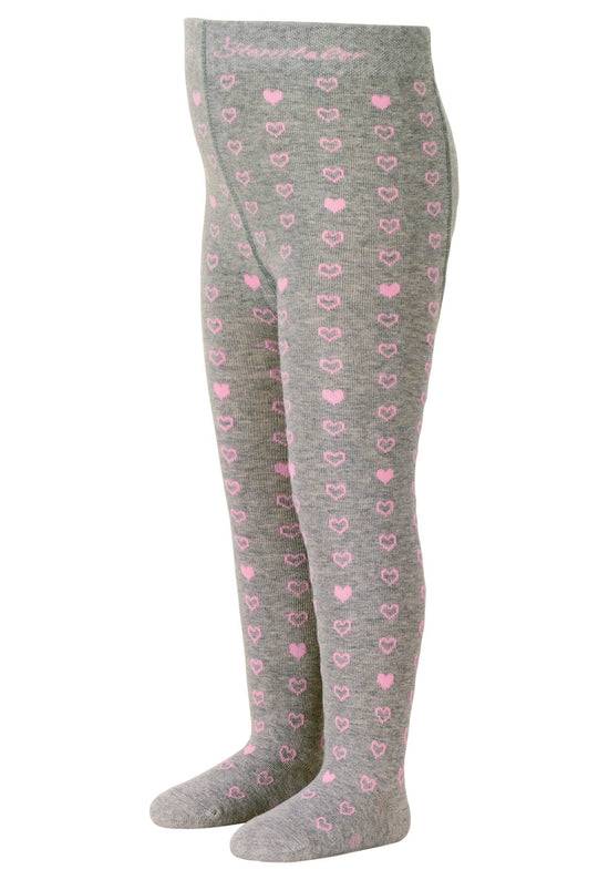 Sterntaler Strumpfhose Herzen in Hellgrau mel. oder Ecru Black Friday Preise