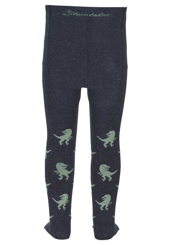 Sterntaler Strumpfhose T-Rex in Blau melange mit grauen Dinos zollfrei