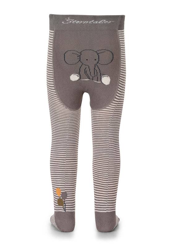 Sterntaler Krabbelstrumpfhose mit Po-Motiv Elefant Eddy, Grau Outlet
