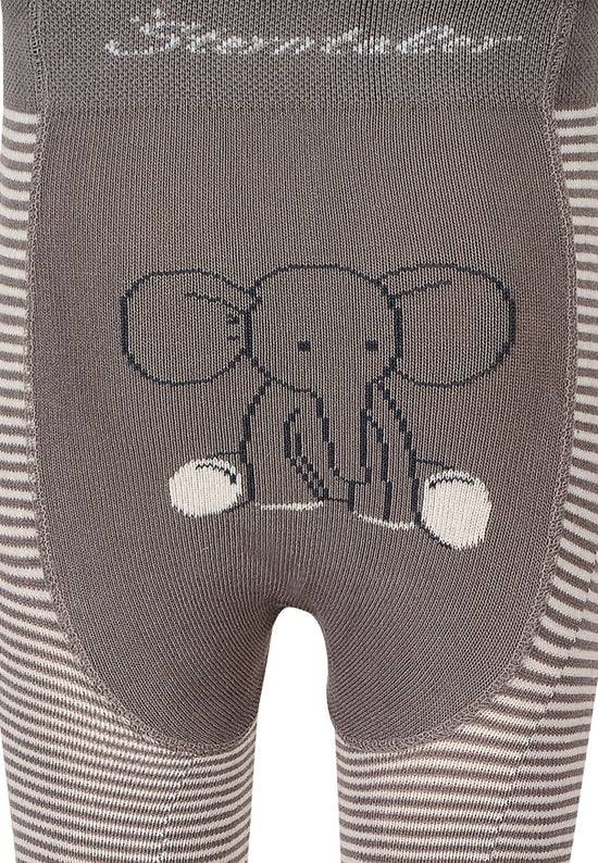 Sterntaler Krabbelstrumpfhose mit Po-Motiv Elefant Eddy, Grau Outlet