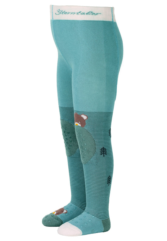 Sterntaler Krabbelstrumpfhose Ben mit Po-Motiv in Helltürkis Auslauf