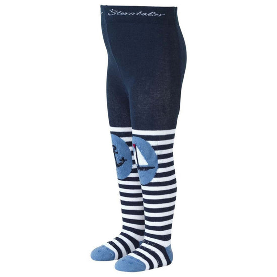 Sterntaler Krabbelstrumpfhose Leuchtturm mit Ringel in marine im Angebot