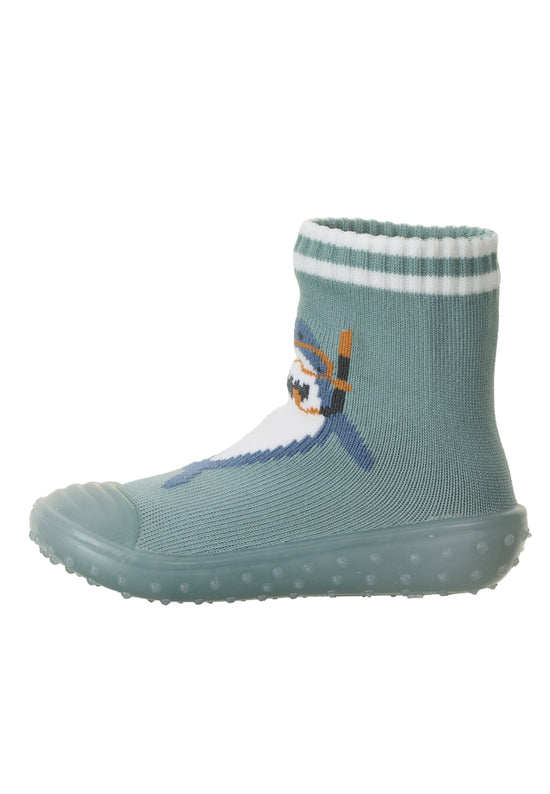 Sterntaler Adventure-Socks mit Motiv Hai in Dunkelgrün Fabrikpreis