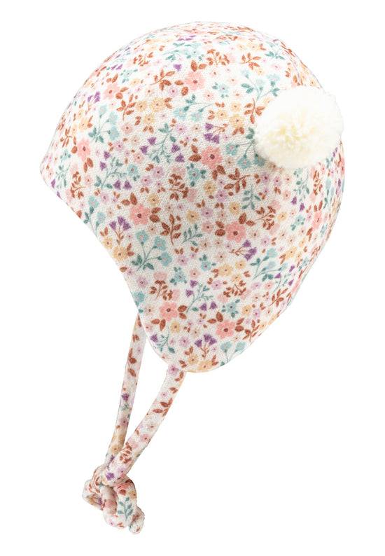 Sterntaler Inkamütze bedruckt mit Millefleur aus Strickware Heißer Verkauf