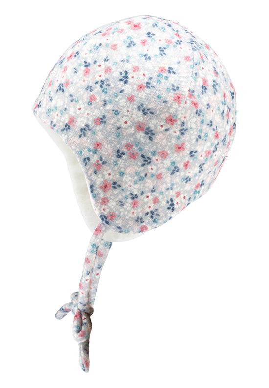 Sterntaler Inkamütze bedruckt mit Streublumen aus Strickware VIP-Rabatte