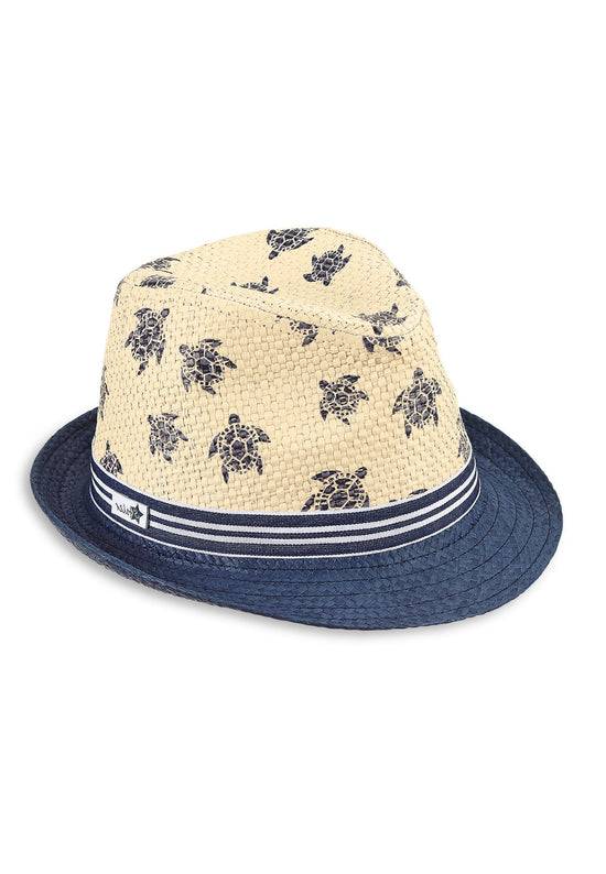 Sterntaler Strohhut mit "Turtle" Print und gestreiftem Band Zeitbegrenzte Promotion