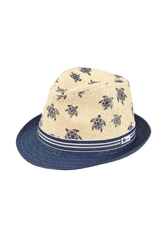 Sterntaler Strohhut mit "Turtle" Print und gestreiftem Band Zeitbegrenzte Promotion