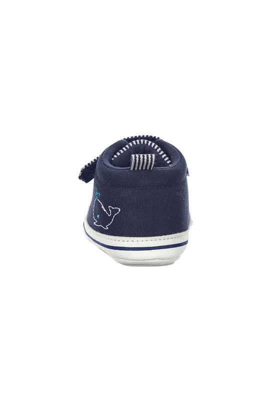 Sterntaler Babyschuh Marine aus Materialmix mit Stickerei Wal Clearance-Verkauf