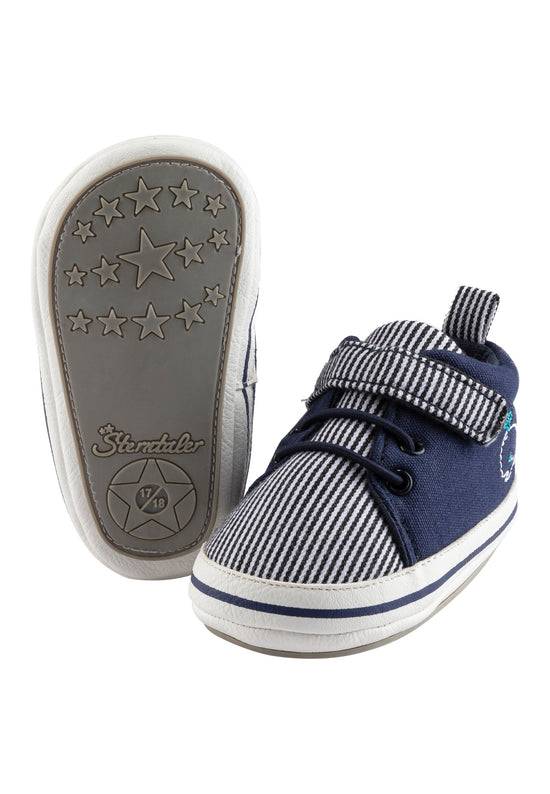 Sterntaler Babyschuh Marine aus Materialmix mit Stickerei Wal Clearance-Verkauf