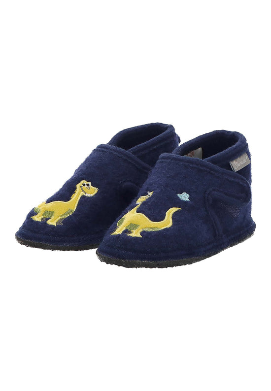 Sterntaler Hausschuhe mit Stickerei Dino in Marine Outlet