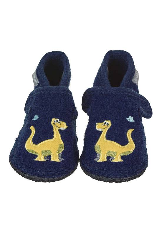Sterntaler Hausschuhe mit Stickerei Dino in Marine Outlet