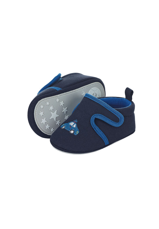 Sterntaler Baby-Krabbelschuh Auto aus Canvas in Marine Kostenloser Versand