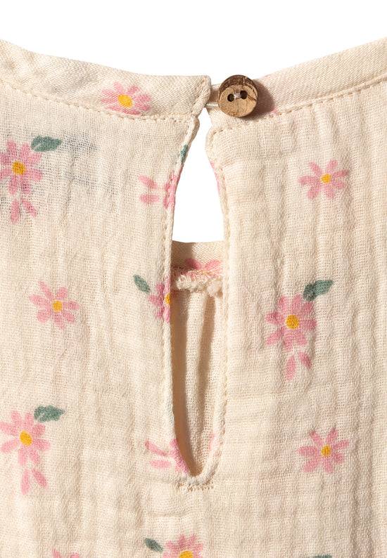 Sterntaler Baby Body bedruckt mit Gänseblümchen in ecru Osterangebot