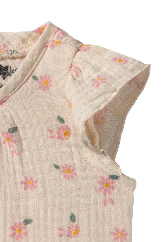Sterntaler Baby Body bedruckt mit Gänseblümchen in ecru Osterangebot
