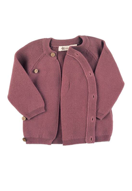 Sterntaler GOTS Strick-Jacke in Flieder oder Rosa mit Motiv Valentinstagsangebot