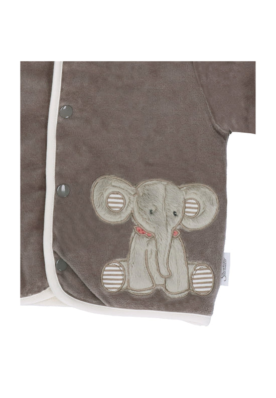 Sterntaler Kapuzen-Jacke aus Nicki, Motiv Elefant Eddy, Grau Lagerräumung