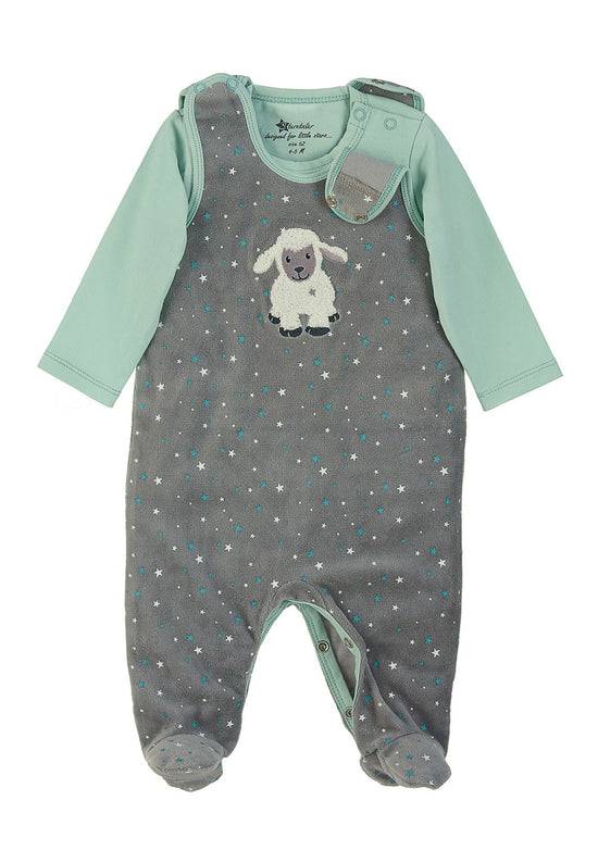 Sterntaler Strampler-Set Nicki Schaf Stanley in Grau Top Angebot