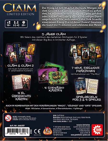 spieleoffensive Claim - Big Box (Limited Edition) Nur noch ein Tag übrig