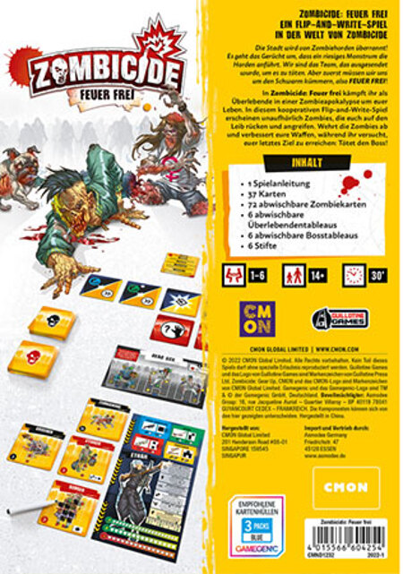spieleoffensive Zombicide: Feuer frei Flip n`Write Online Shopping