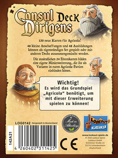spieleoffensive Agricola - Consul Dirigens Ergänzungsset Heißer Verkauf