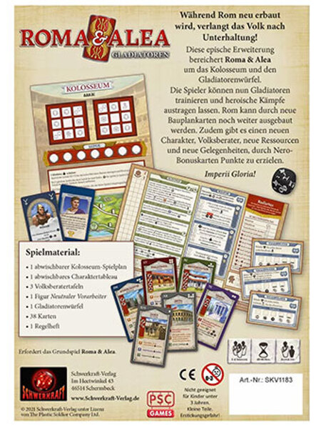 spieleoffensive Roma & Alea: Gladiatoren Fabrikverkauf