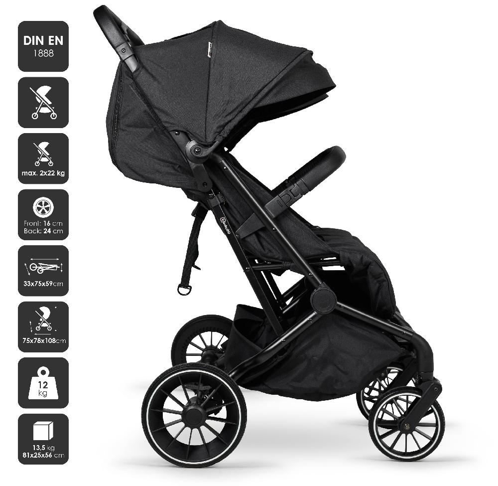 babymarkt Geschwisterbuggy GOTWICE black Fabrikladen