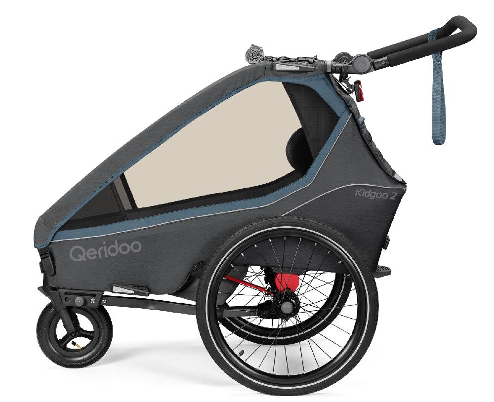 babymarkt Kinderfahrradanhänger Kidgoo2 Navy Blue Kollektion 2023 inklusive Hängematte Plus Limited Edition Theraline zollfrei