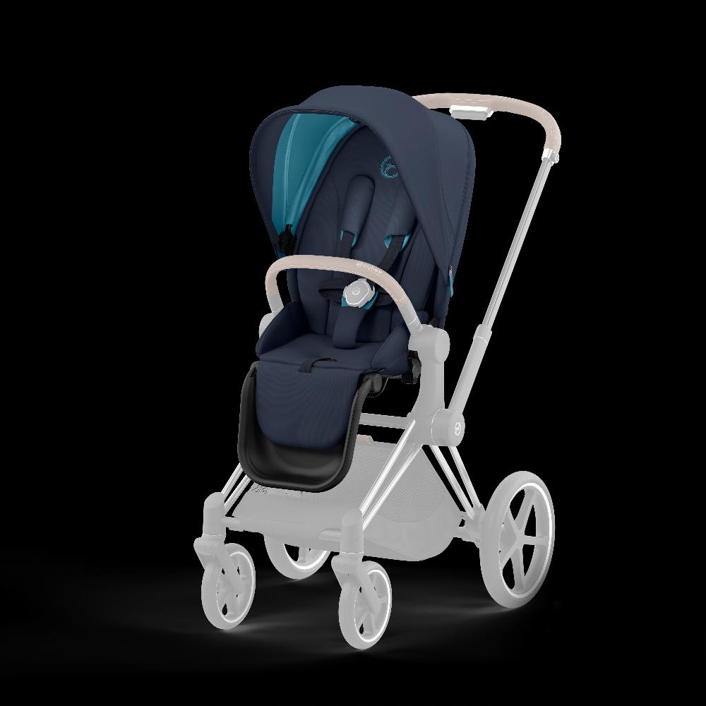 babymarkt Kombikinderwagen Priam Chrome Brown Dark Navy Conscious Collection Fabrikverkauf