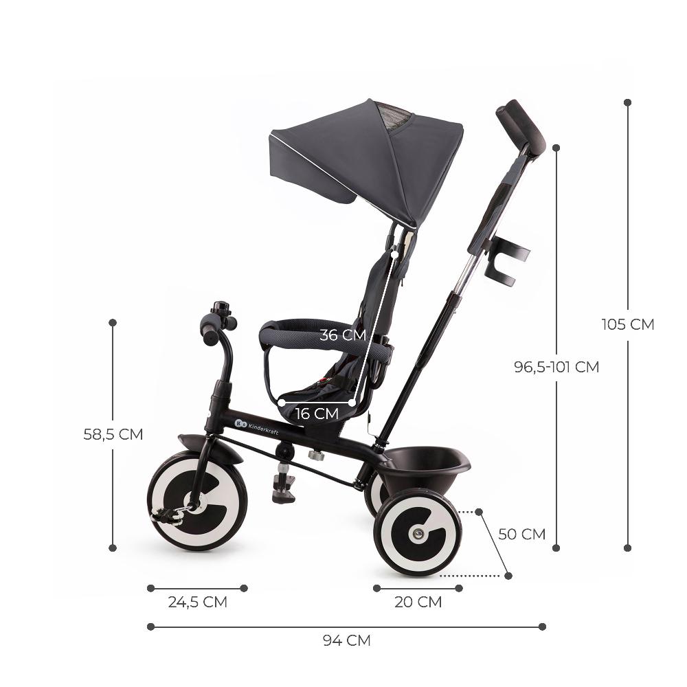 babymarkt Dreirad Aston grau Online Shopping