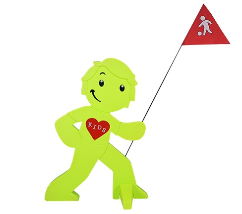 babymarkt Streetbuddy Warnfigur für mehr Kindersicherheit - grün Räumungsverkauf