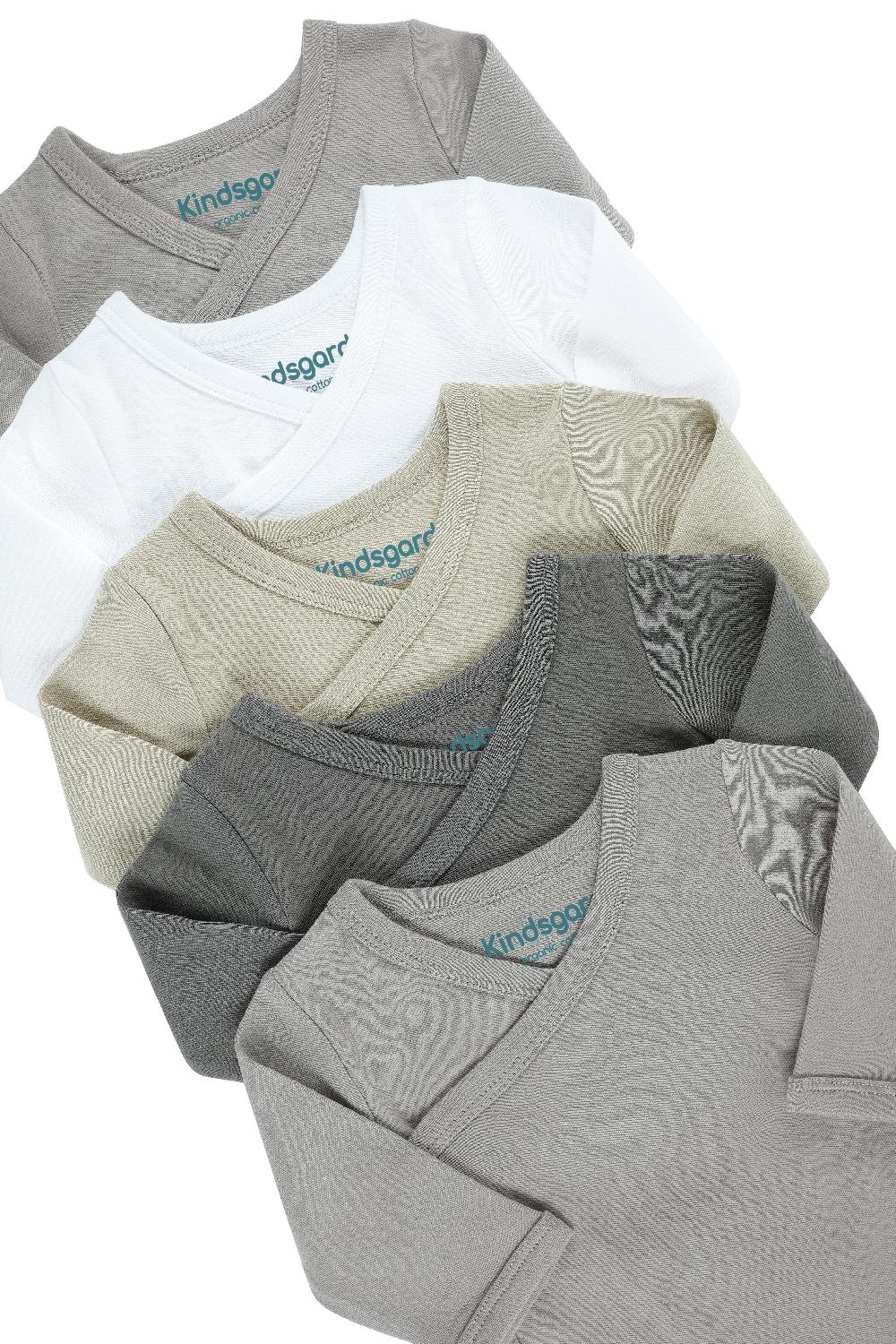 babymarkt Wickelbody trunder 5er-Pack langarm grau Fabrikverkauf