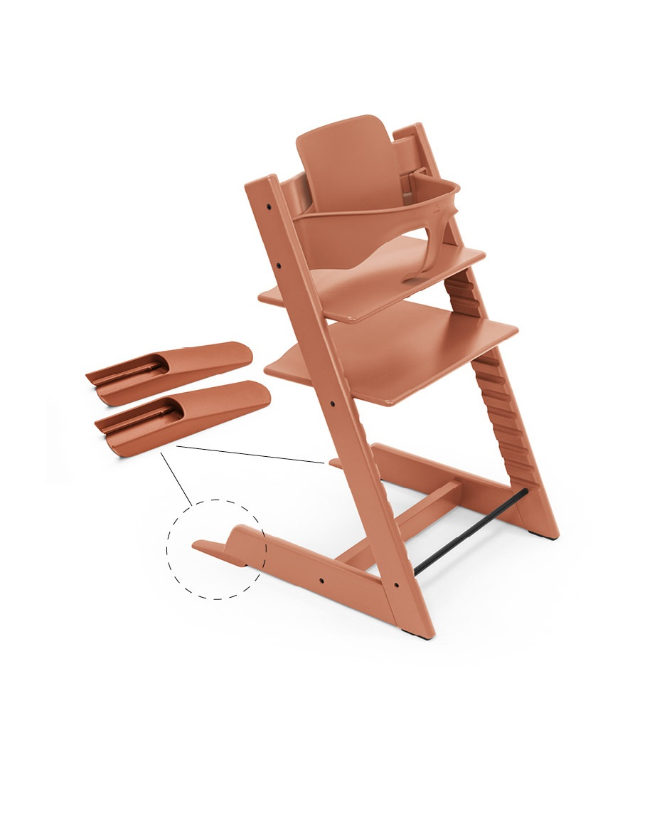 babymarkt Tripp Trapp Hochstuhl Buche Terracotta + gratis Baby Set V2 Terracotta Cyber Monday