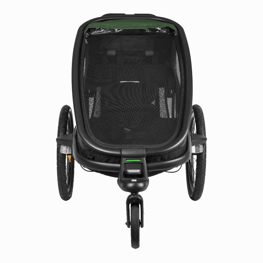 babymarkt Kinderfahrradanhänger Outback ONE mit Rückenlehnenverstellung Green/Black VIP-Rabatte