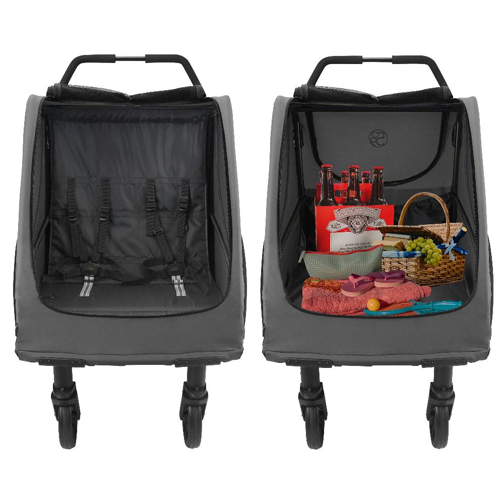 babymarkt Crew Zwillingskinderwagen Trekker II Dark Grey Nur noch ein Tag übrig