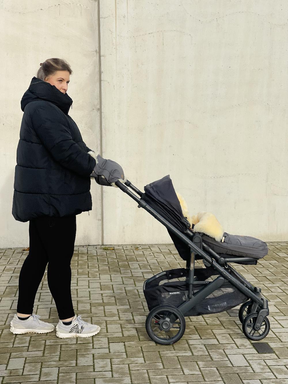 babymarkt Winterfußsack vartasly Lammfell grau Speichern exportieren
