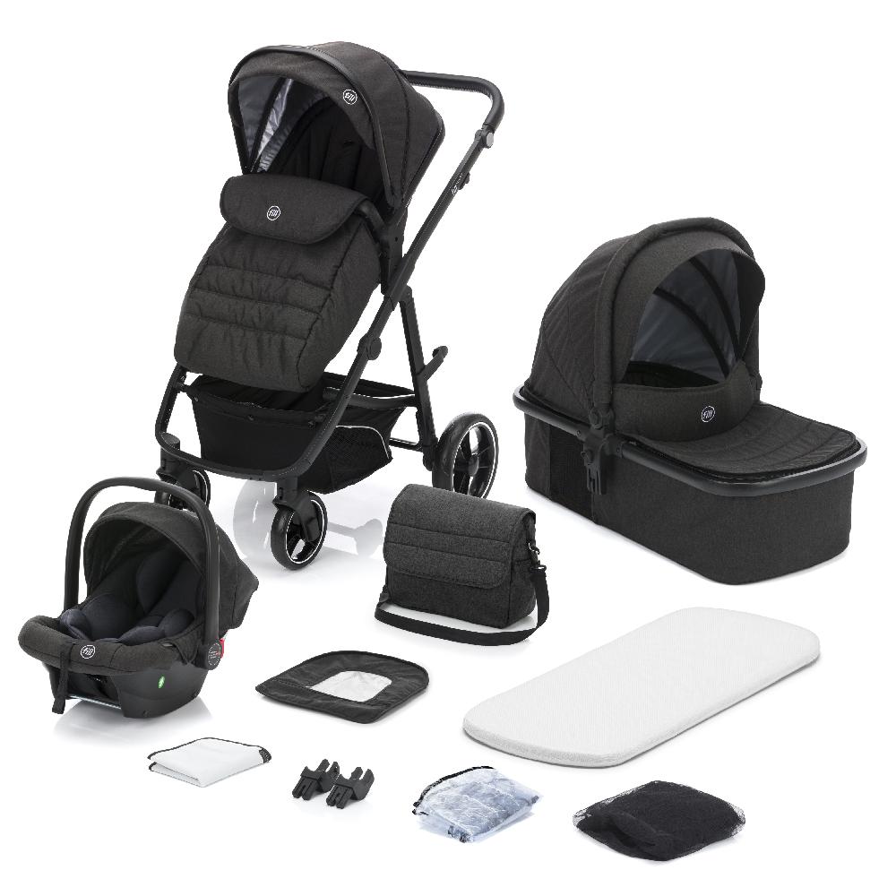 babymarkt Kombikinderwagen 3 in 1 Jaguar dunkelgrau melange zollfrei