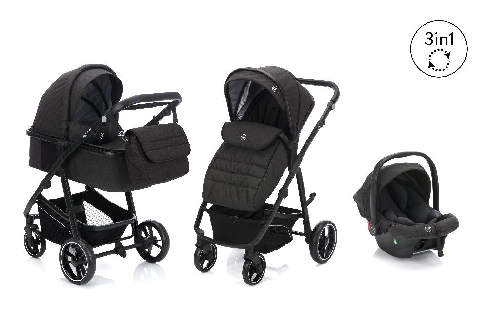 babymarkt Kombikinderwagen 3 in 1 Jaguar dunkelgrau melange zollfrei