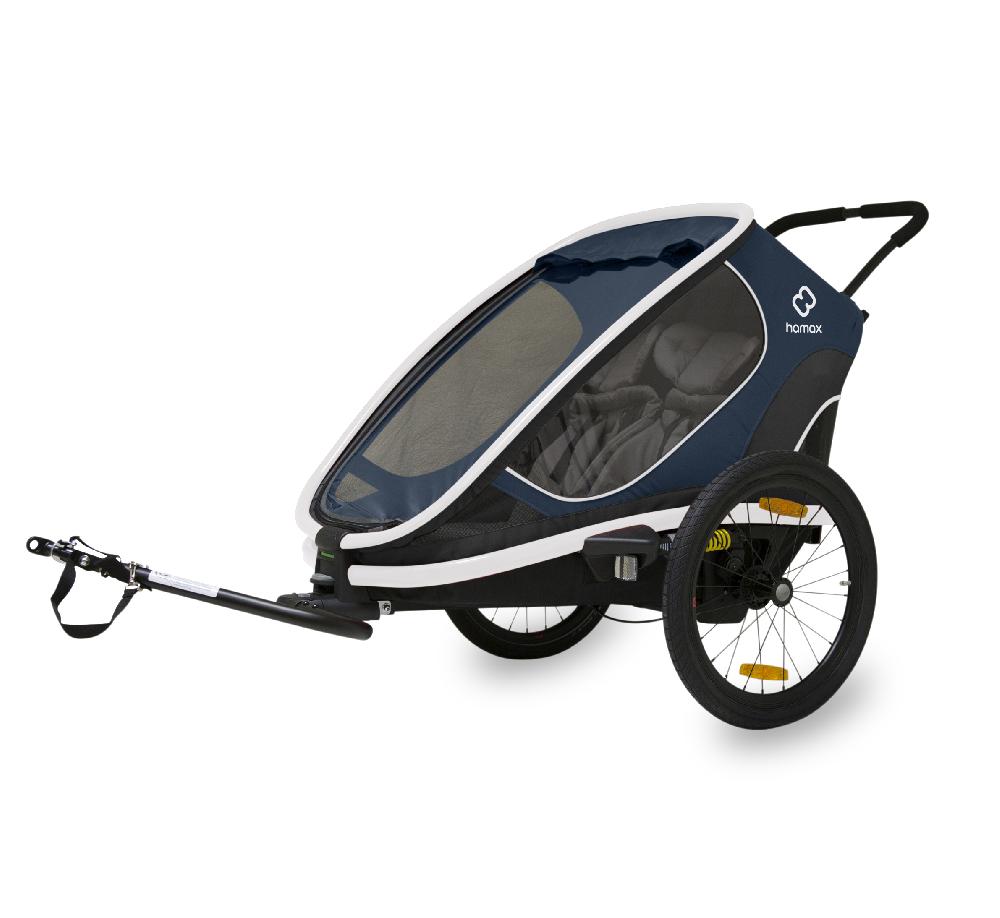 babymarkt Kinderfahrradanhänger Outback mit Rückenlehnenverstellung Navy Blau 2022 2025