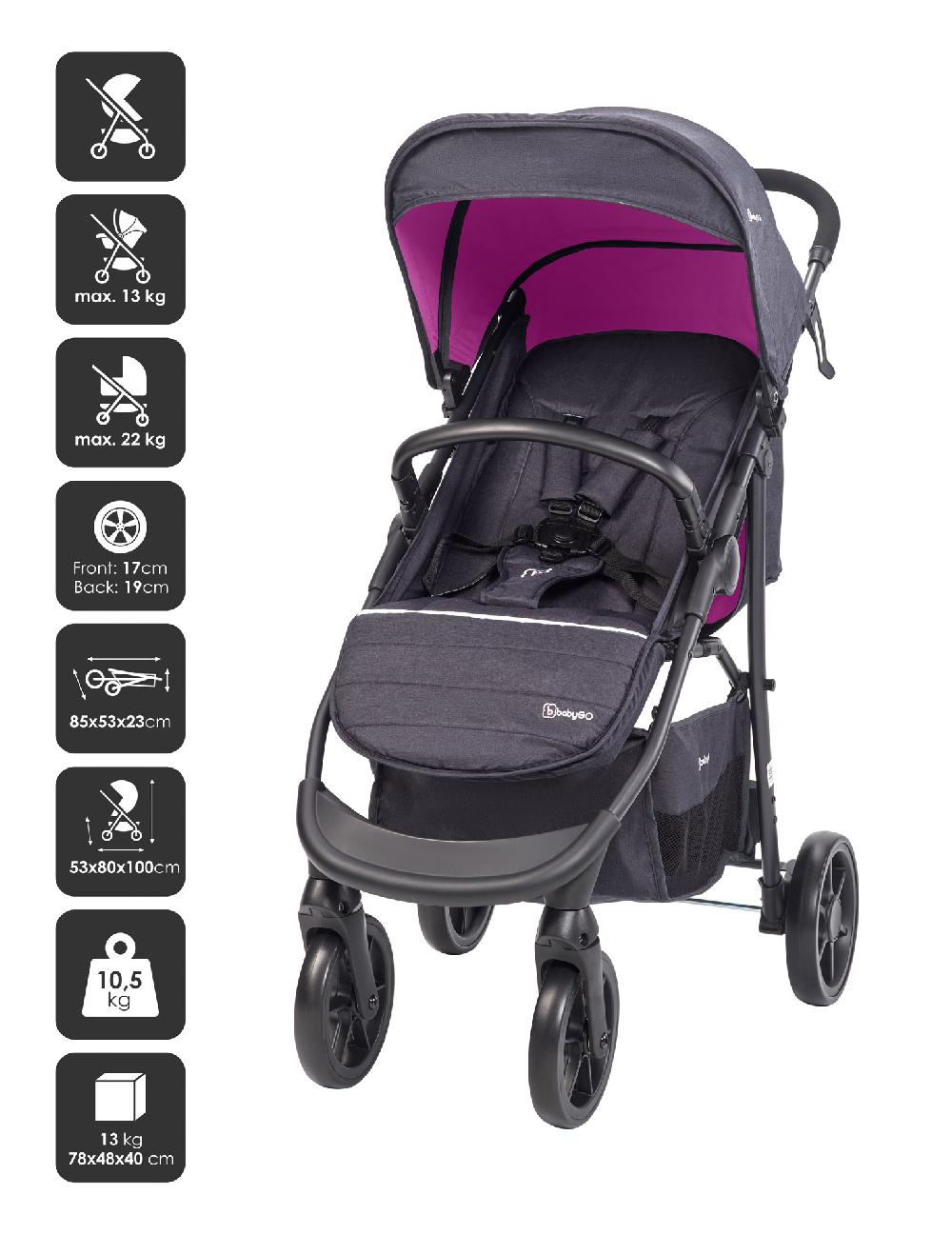 babymarkt Kombikinderwagen Style 3 in 1 Rose Günstiger Verkauf