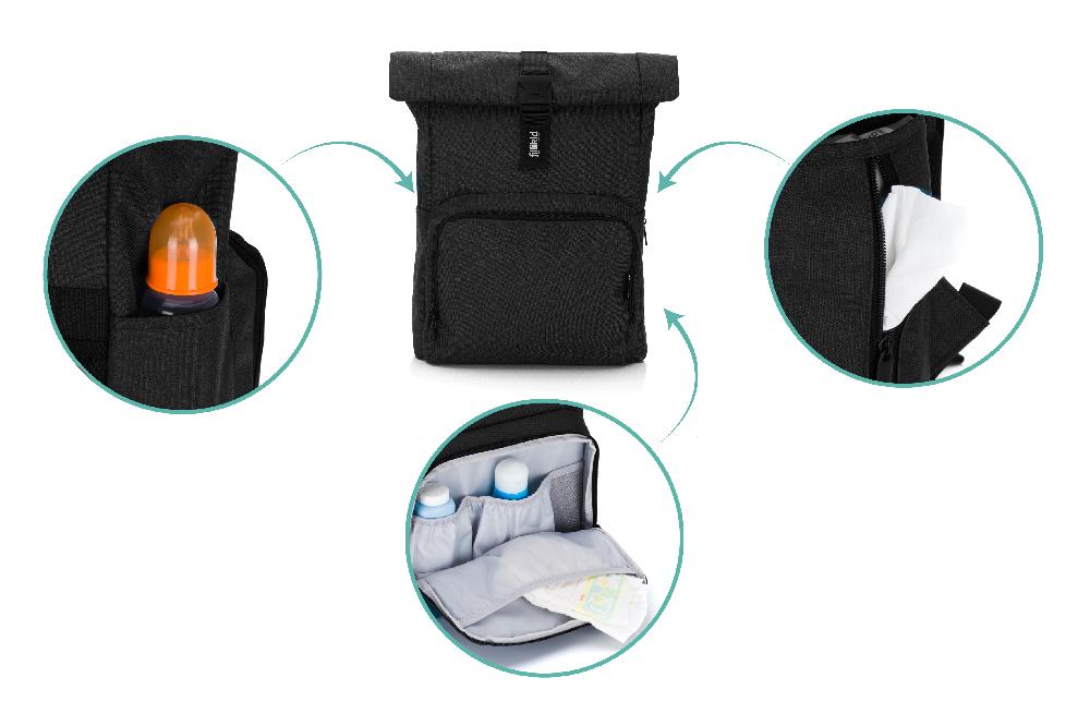 babymarkt Wickelrucksack Tokio schwarz Fabrik Onlineshop