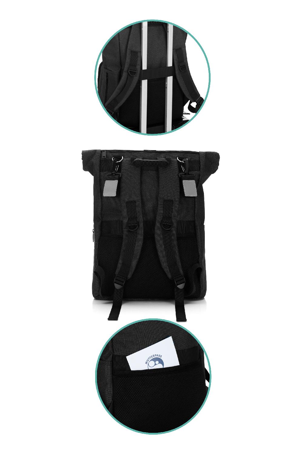babymarkt Wickelrucksack Tokio schwarz Fabrik Onlineshop