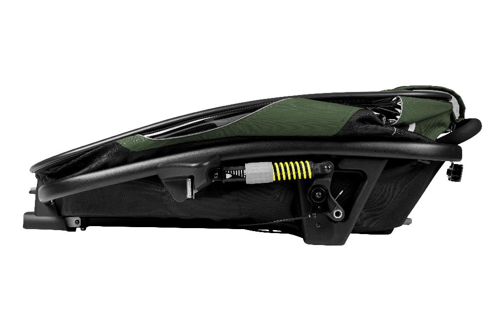 babymarkt Kinderfahrradanhänger Outback mit Rückenlehnenverstellung Green Black Valentinstagsangebot