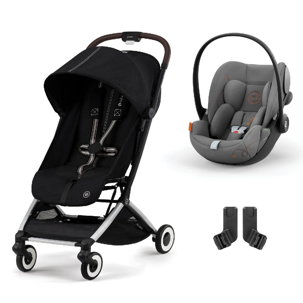 babymarkt Kinderwagen Orfeo Silver Moon Black inklusive Babyschale Cloud G i-Size Lava Grey und Adapter Saisonale Angebote