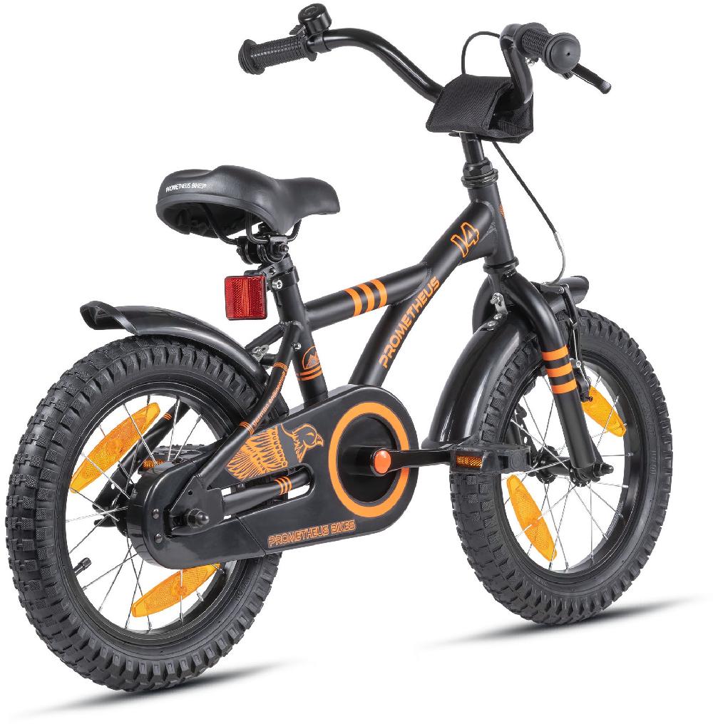 babymarkt Kinderfahrrad 14" mit Stützräder schwarz matt-orange Letzte 3 Tage