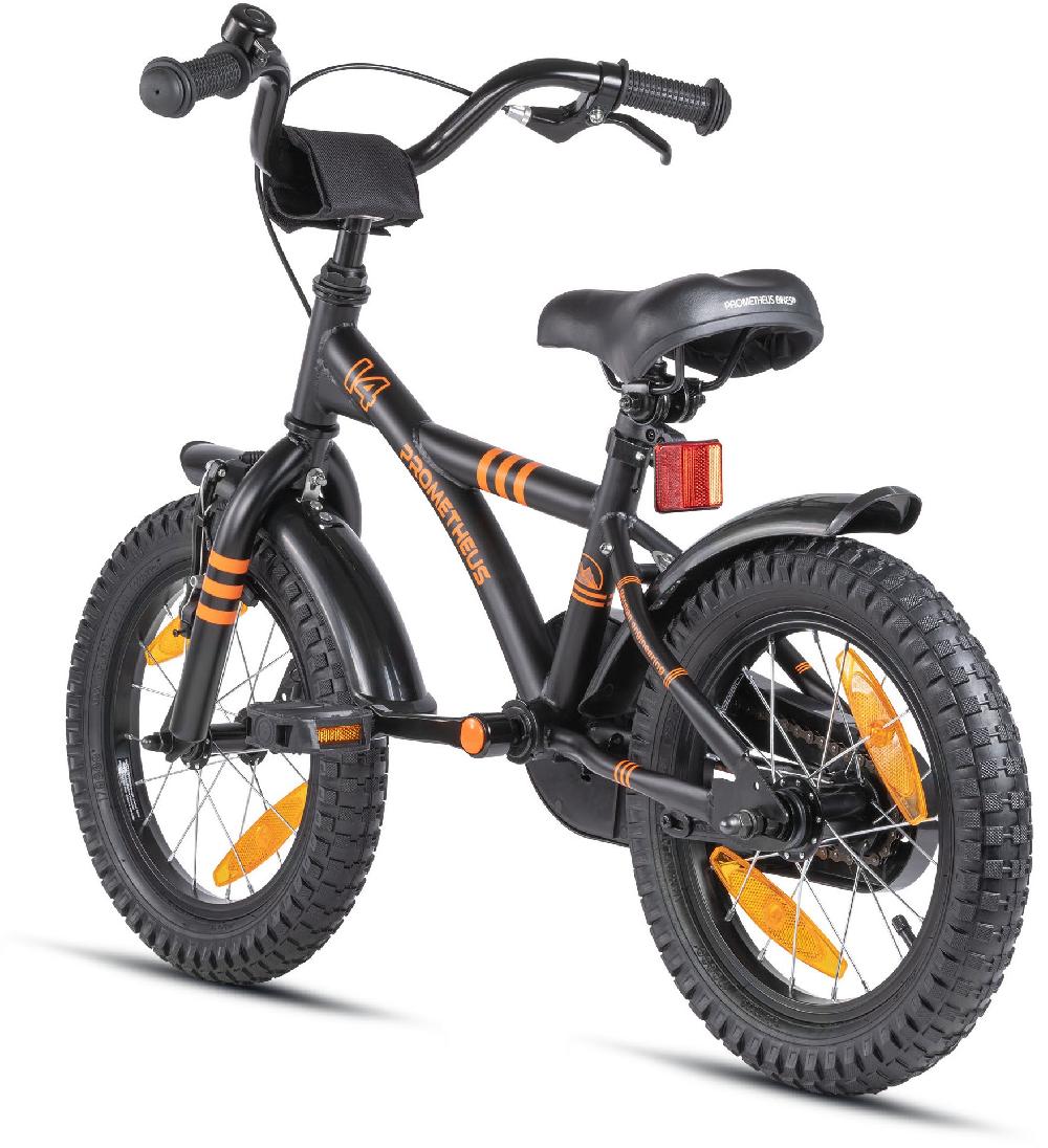 babymarkt Kinderfahrrad 14" mit Stützräder schwarz matt-orange Letzte 3 Tage