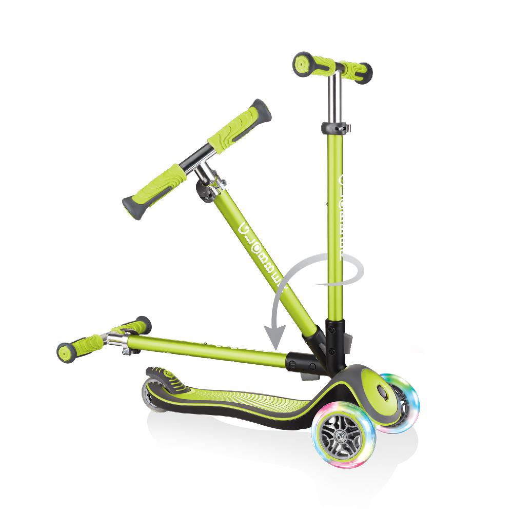 babymarkt Scooter ELITE DELUXE LIGHTS mit Leuchtrollen lime grün Clearance-Verkauf