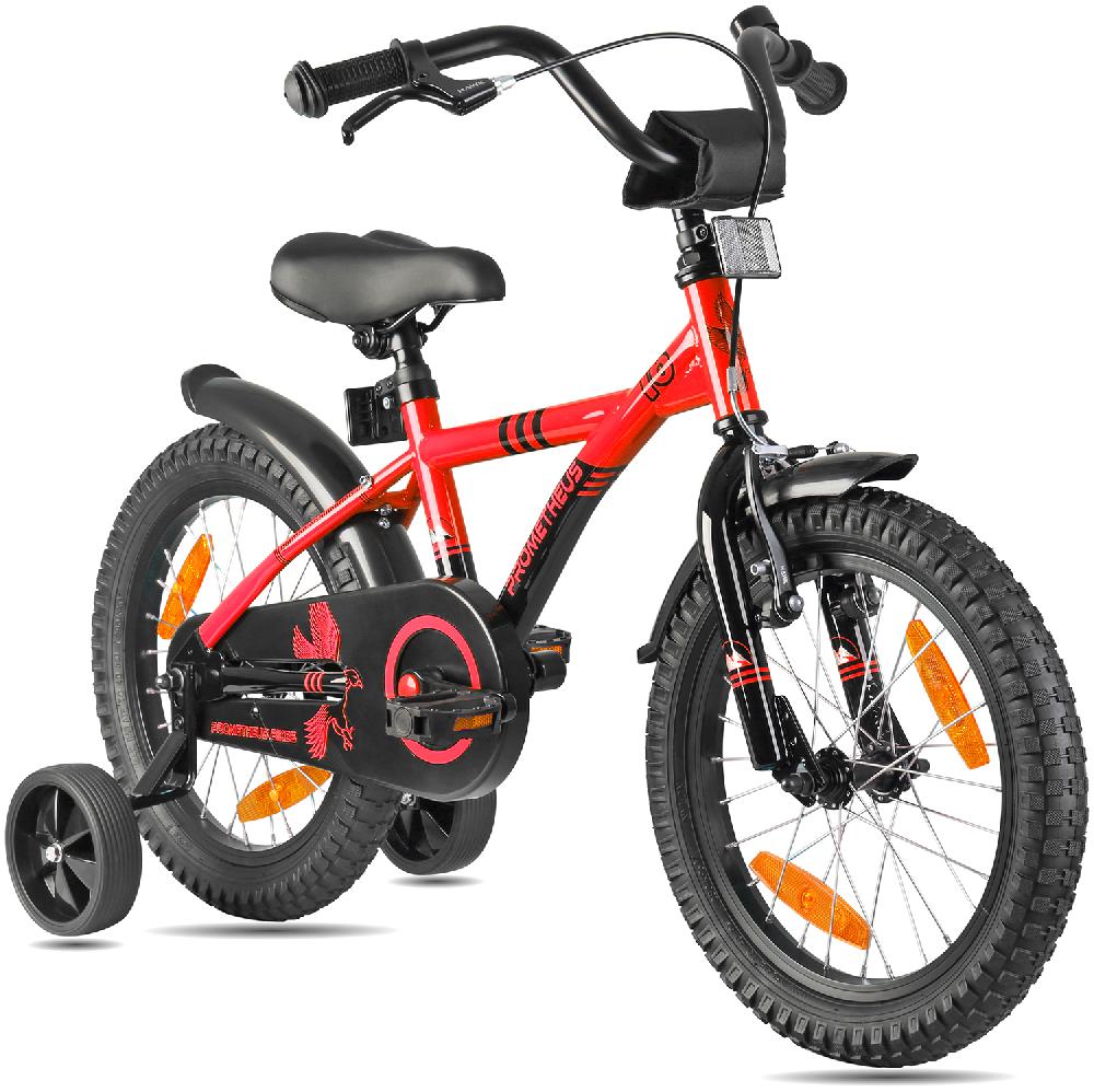 babymarkt Kinderfahrrad 16" mit Stützräder rot-schwarz Black Friday Preise