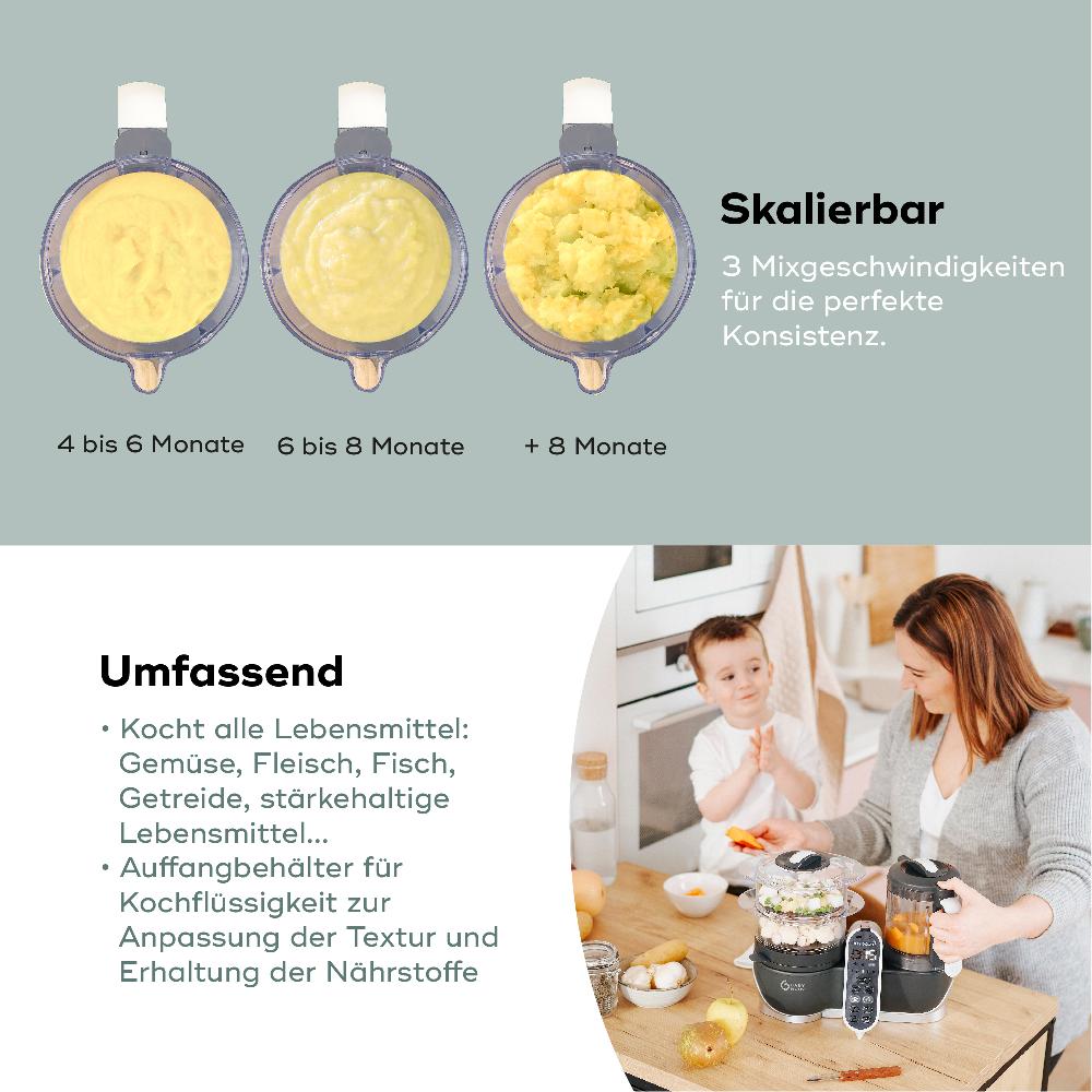 babymarkt Küchenmaschine Nutribaby plus industrial grey Vatertagsangebot